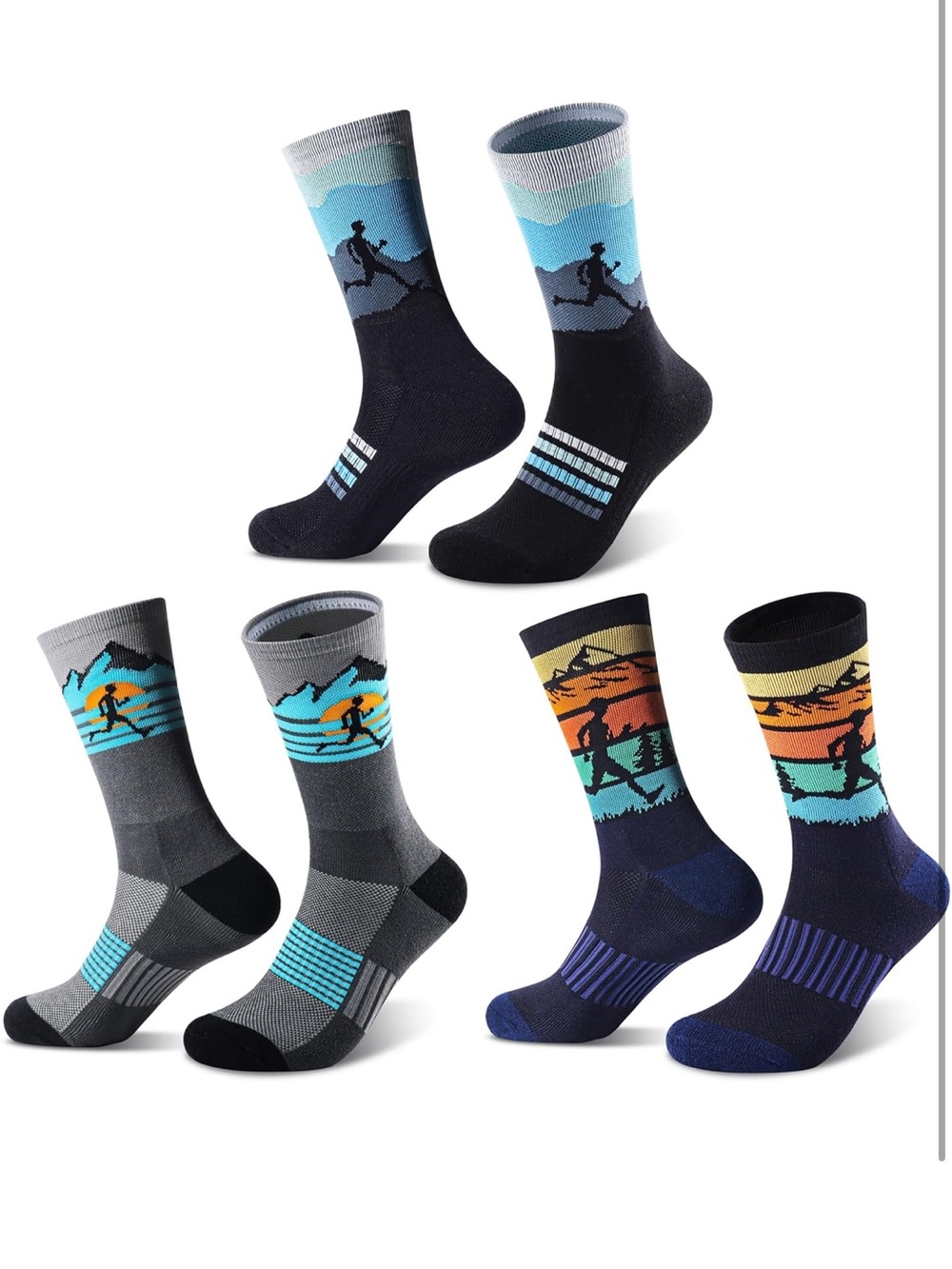New Jeasona Athletic Socks Men Running Cycling Gifts for Runners Riders Sports